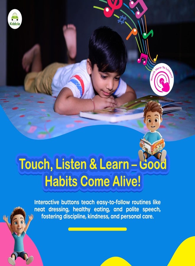Kiddale Rhymes Book on Good Habits| Musical Sound Book for Kids | Teach Daily Good Habits & Values with Audio & Music | Ideal Gift for Children 2-6 Years - Image 4